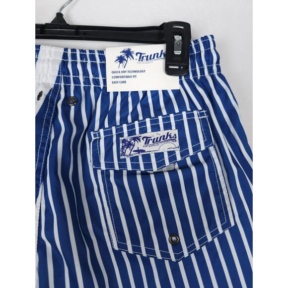 Trunks Surf & Swim Co. Men's Sano Stripe Blocked 6" Swim Short Blue Small NWT - Picture 6 of 8